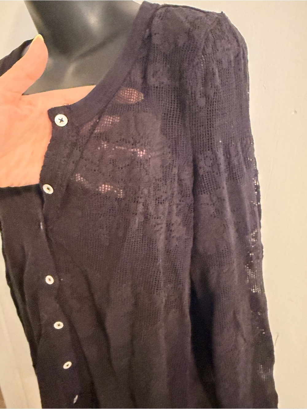 NWT retails 98, free people open knit cardigan top - Picture 4 of 7
